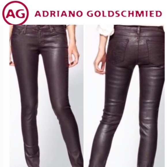 ag coated black jeans